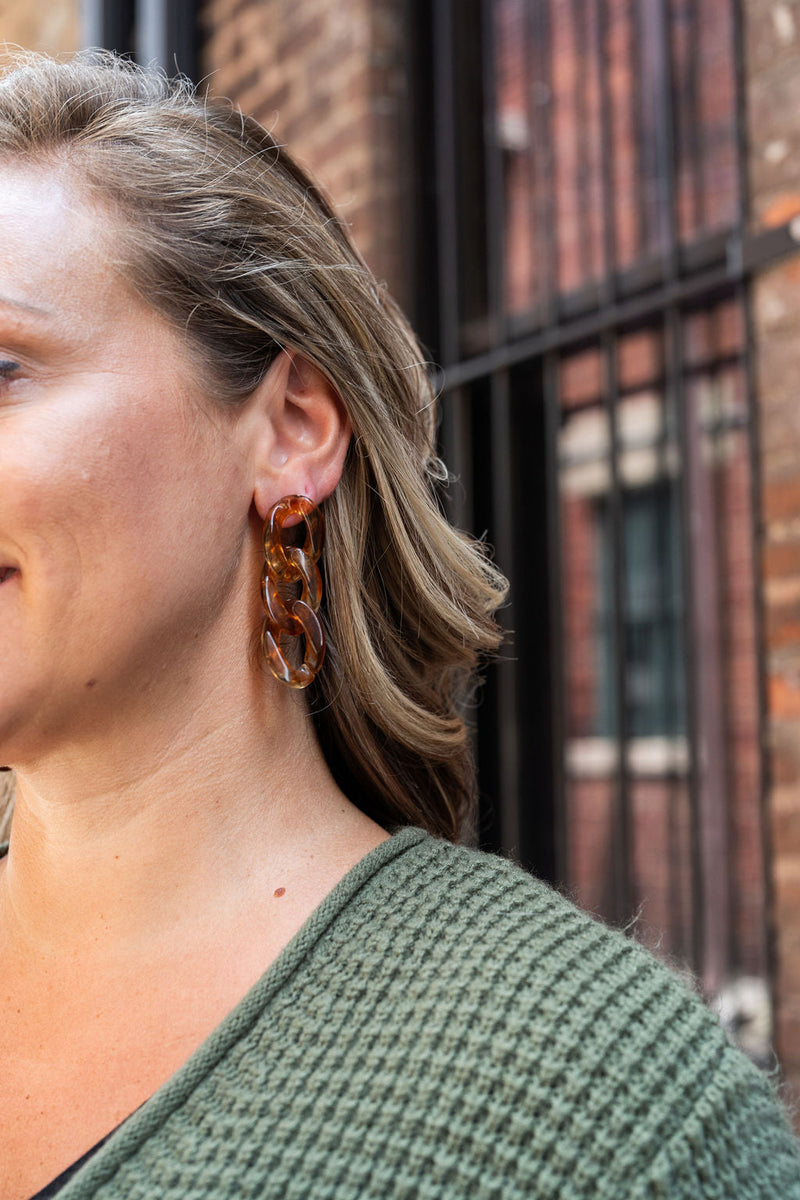 Brooklyn Earrings - Amber