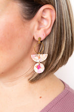 Wren Earrings - Peachy Pink