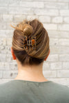 Carly Hair Claw - Orange Sepia