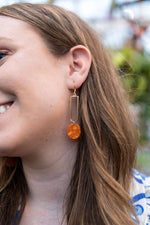 Mila Earrings - Tangerine Orange