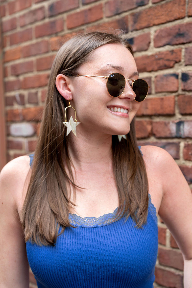 Rosie Star Earrings - Ivory